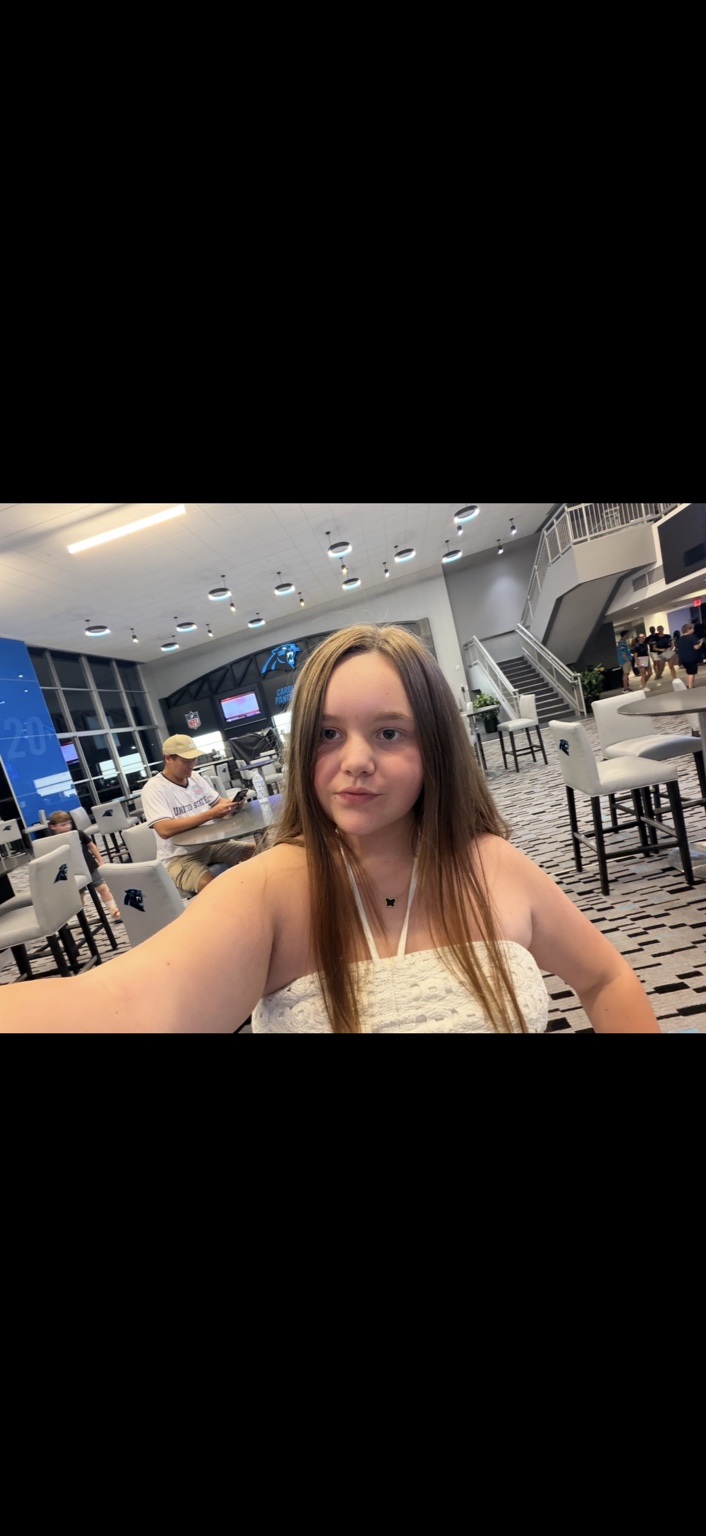 Leia Sky at a Carolina Panthers venue